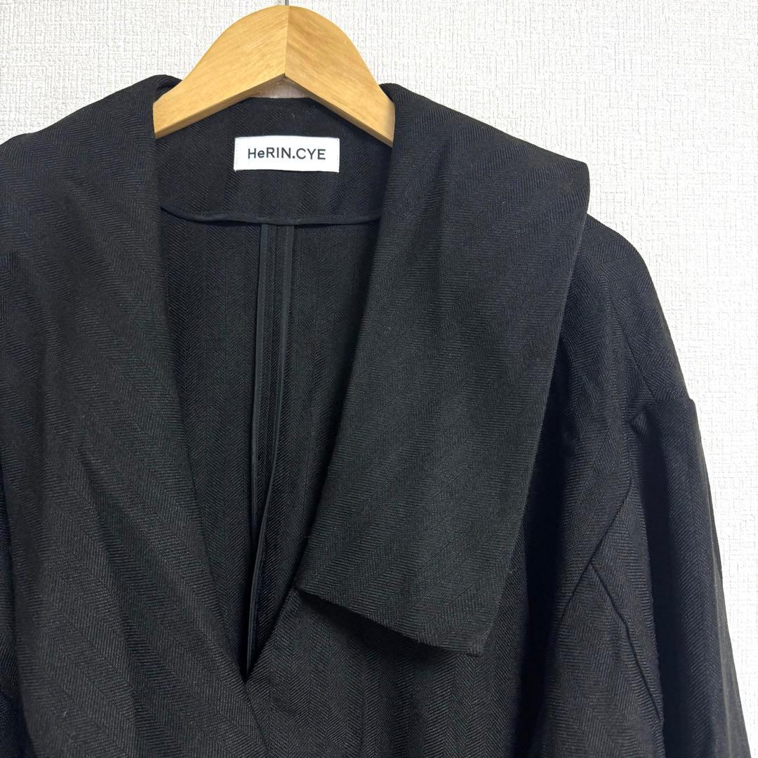 HeRIN.CYE Asymmetry collar jacket 黒 試着のみ