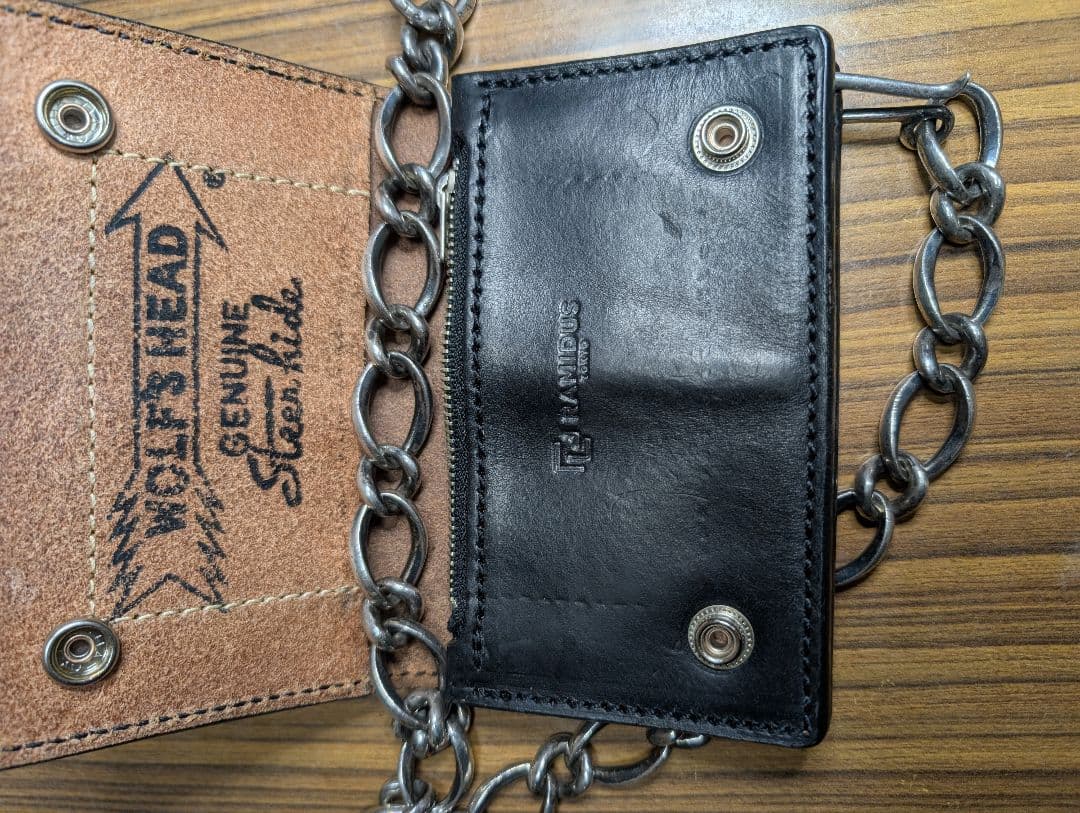 【セット販売】 ケルト&コブラウォレットチェーン、ウルフズヘッド財布