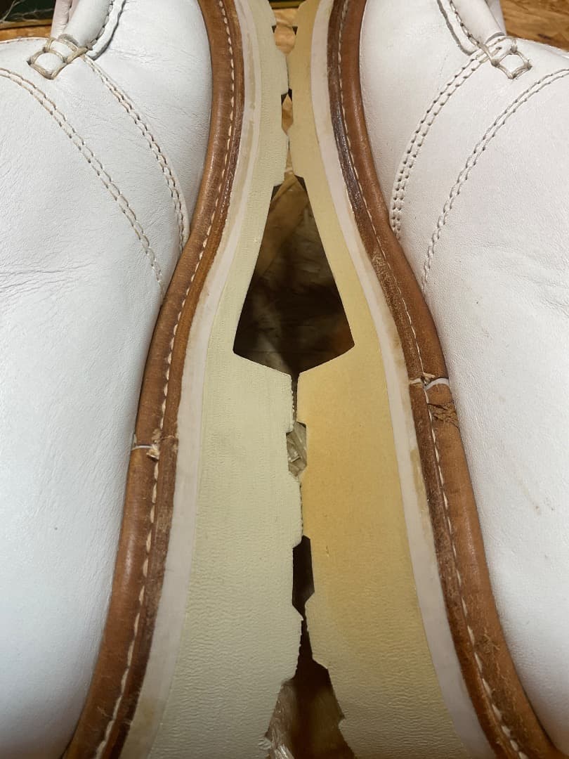 90s デカタグ デッドストック パラブーツ × CAUSE モカシン シューズ