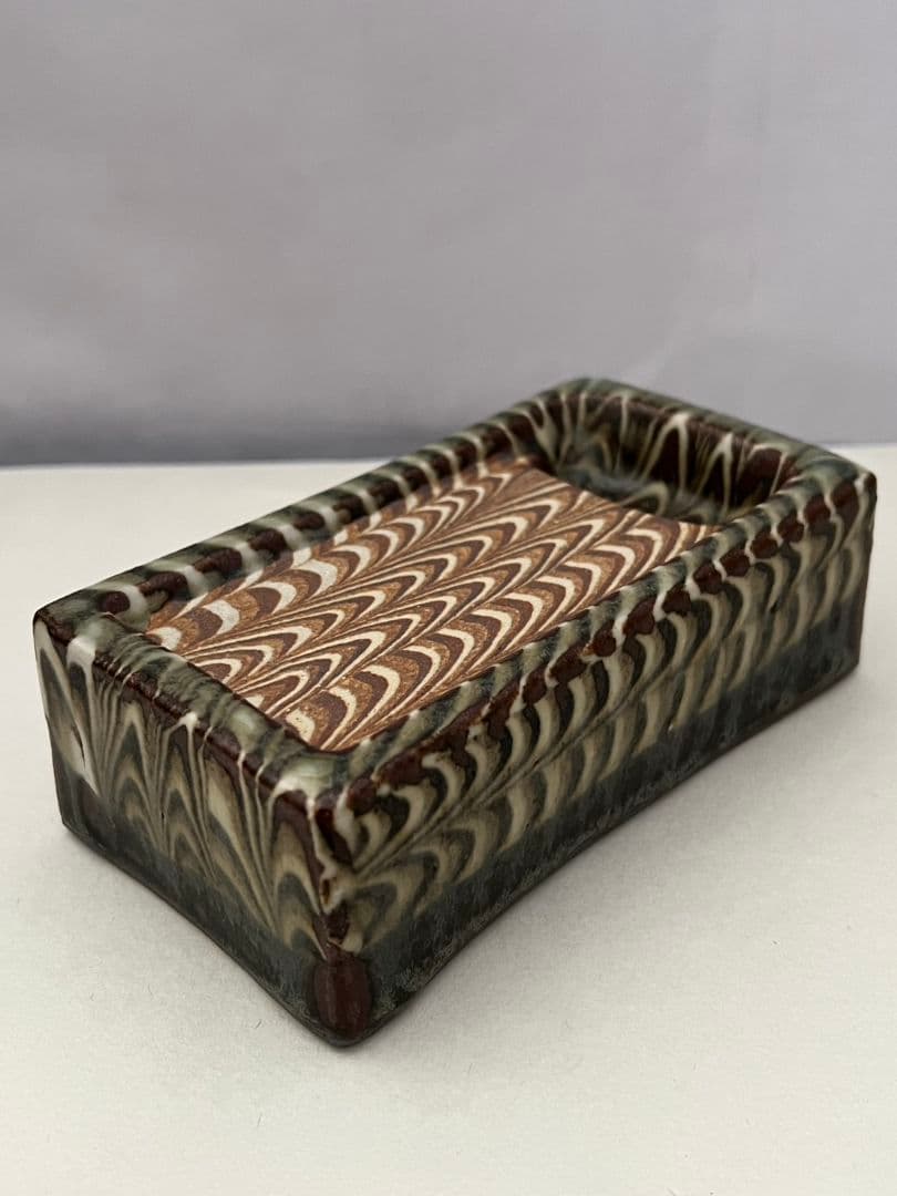 練上鶉手 陶硯 上田恒次(師河井寛次郎)