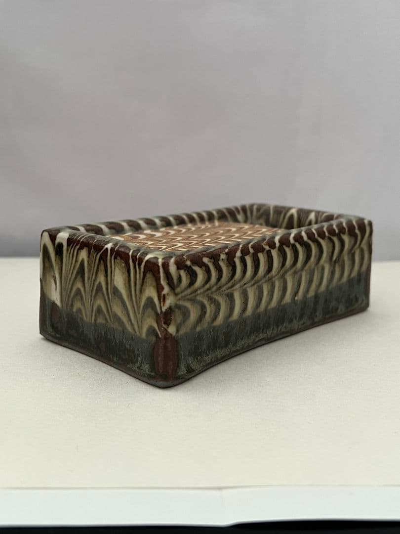 練上鶉手 陶硯 上田恒次(師河井寛次郎)