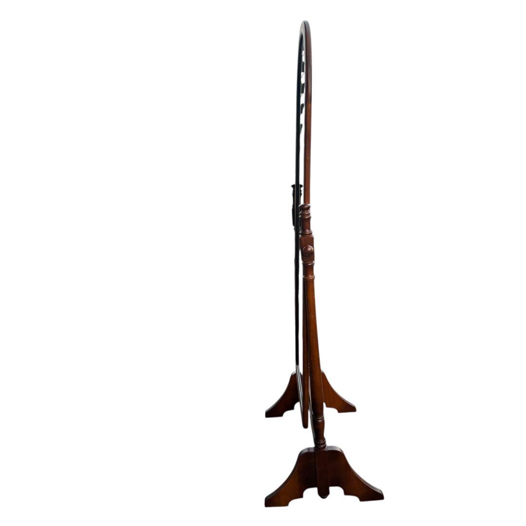 【美品・送料込】karimoku カリモク スタンドミラー ダークブラウン