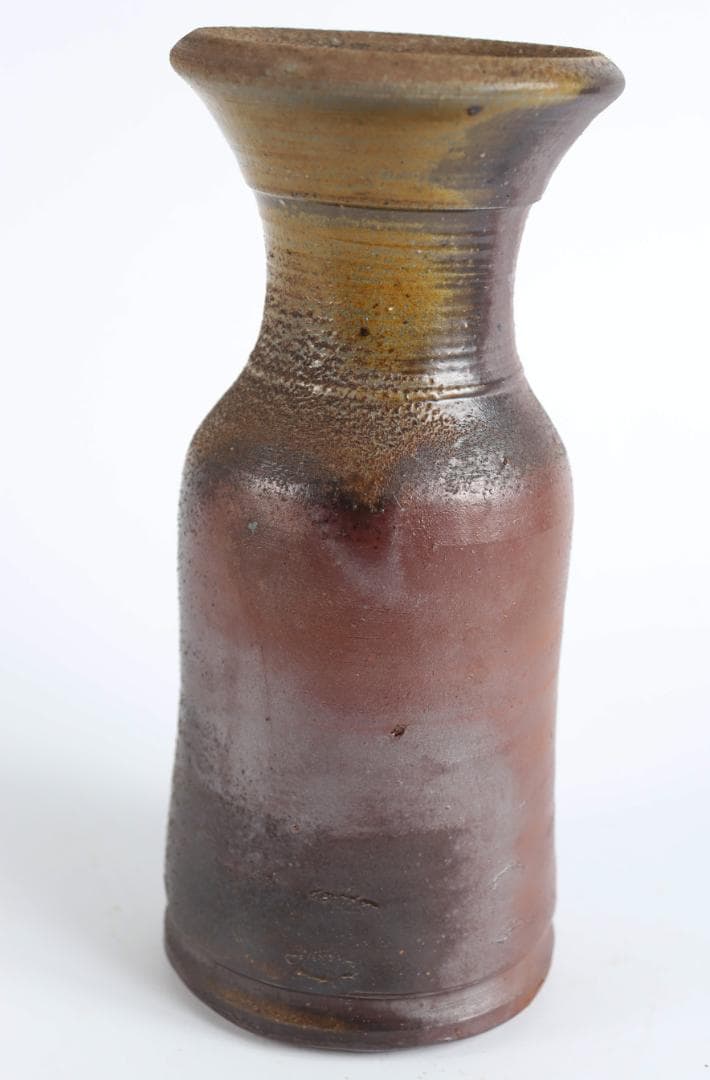 人間国宝 藤原雄 花入 共箱 備前