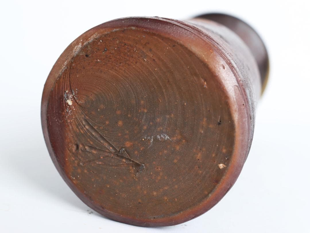 人間国宝 藤原雄 花入 共箱 備前