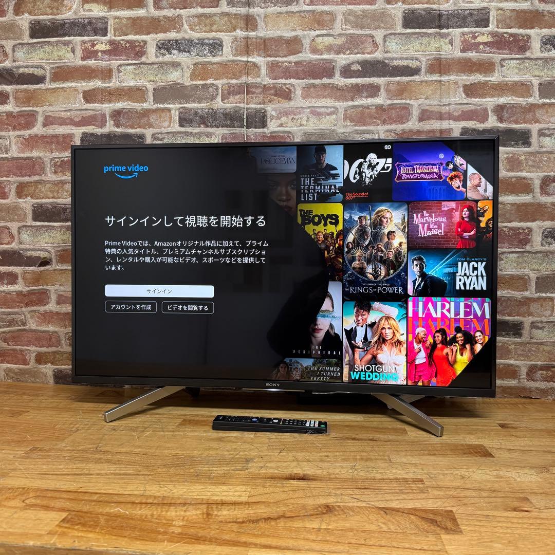 SONY 43V型 4K 液晶テレビ BRAVIA KJ-43X8500G