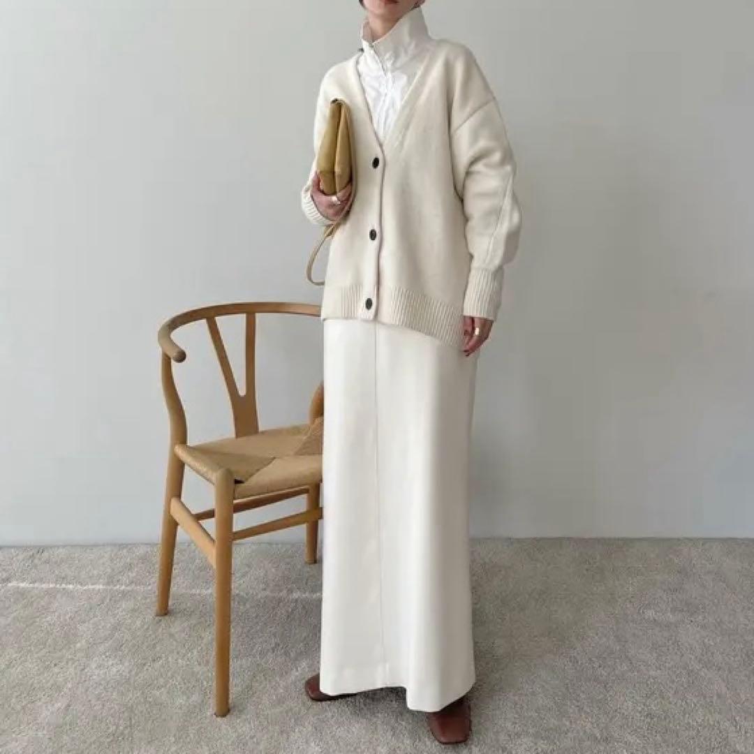 CLANE × 田中みな実 コラボ Vネック ニット カーディガン ホワイト