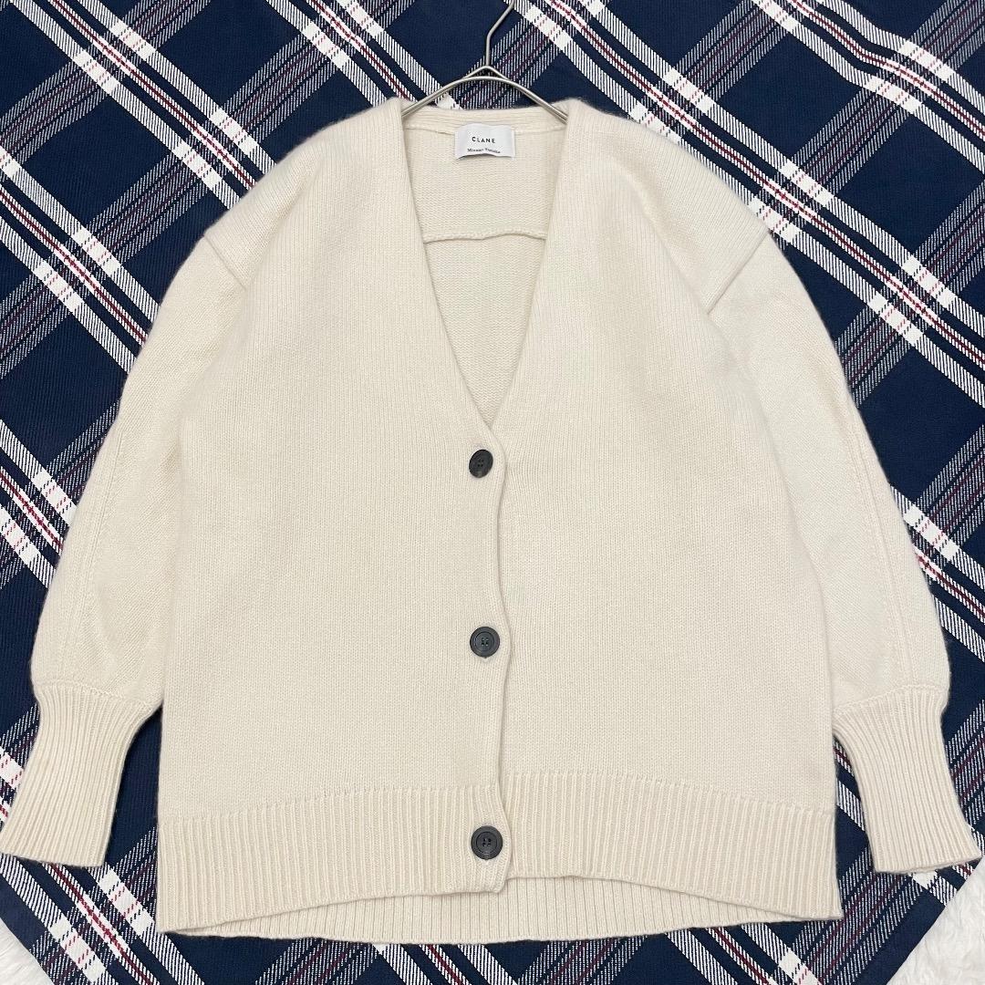 CLANE × 田中みな実 コラボ Vネック ニット カーディガン ホワイト