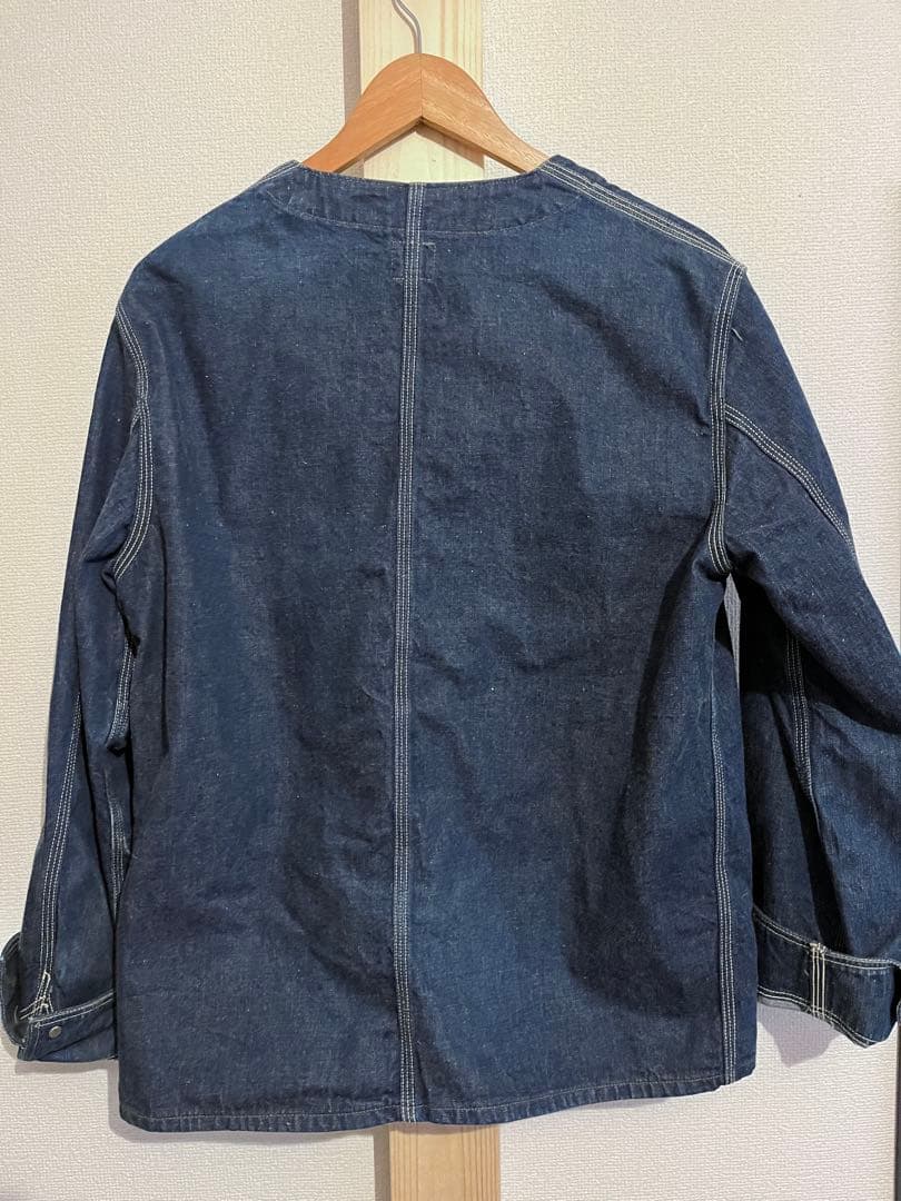 of Slow ノーカラーデニムカバーオール