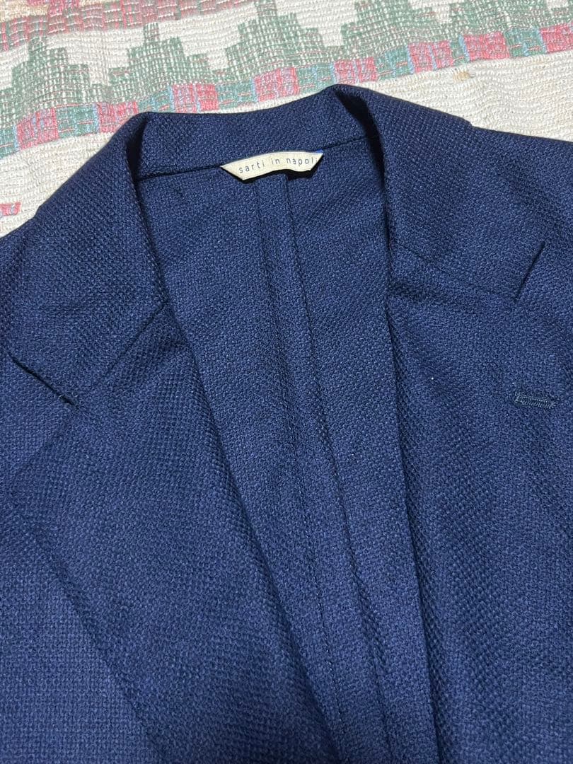 美品 De Petrilloネイビー ジャケット50 サイズ デペトリロ ナポリ