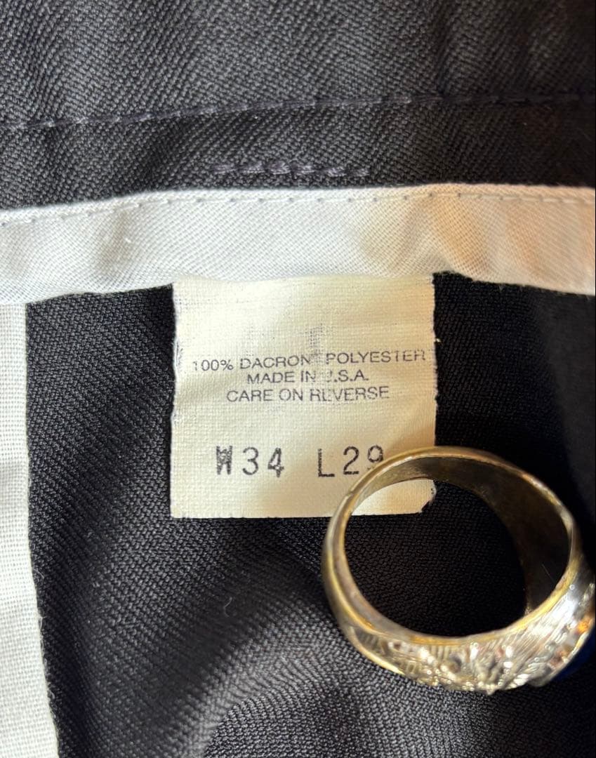 Levi'sアクションスラックス ブラックmade in USA 34×29