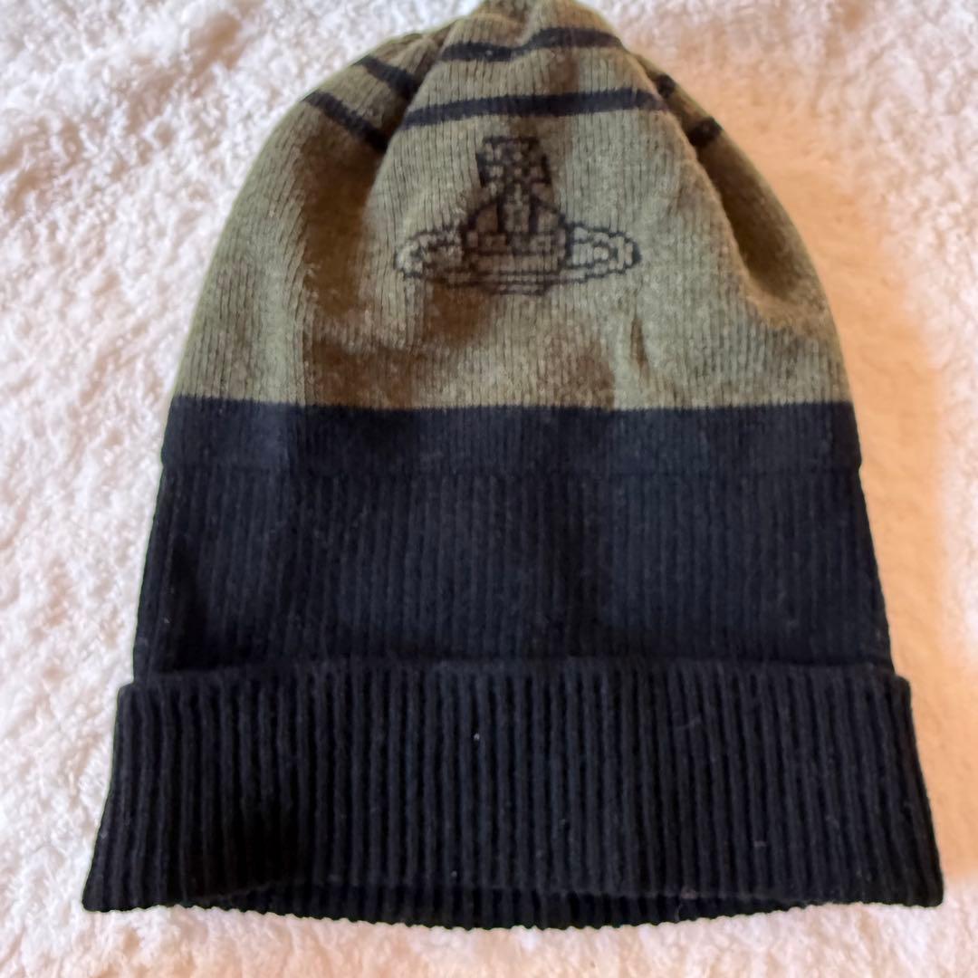【美品】Vivienne Westwood オリーブグリーン ニット帽 希少