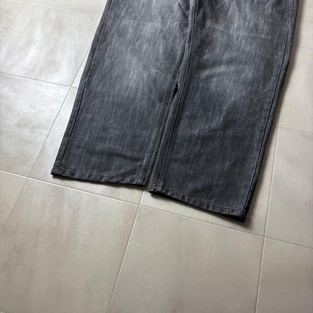 サウスポール フェード 超極太 オーバーサイズ ブラックデニム バギーパンツ