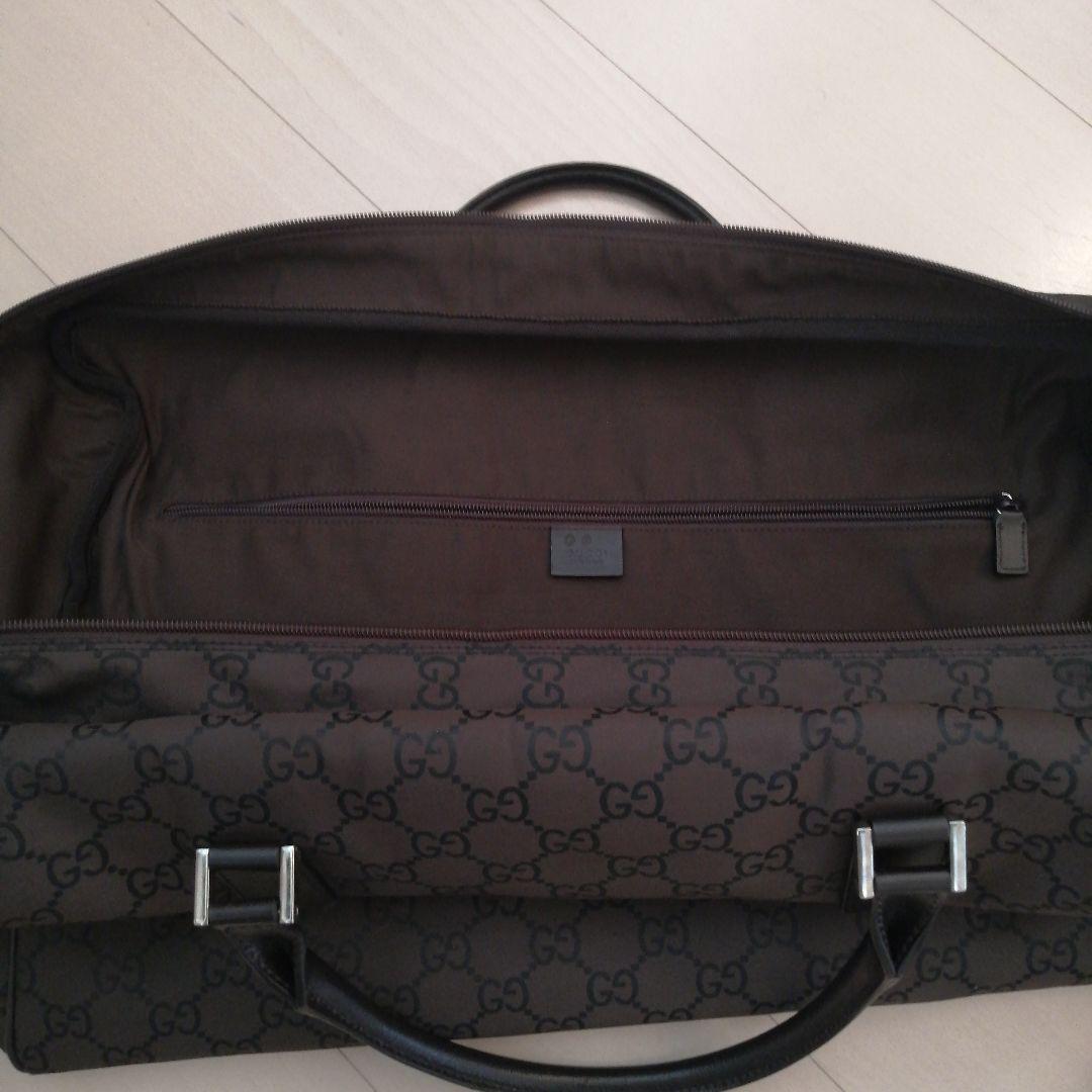 美品 Gucci GG柄 ボストンバッグ ダークブラウン 男女兼用