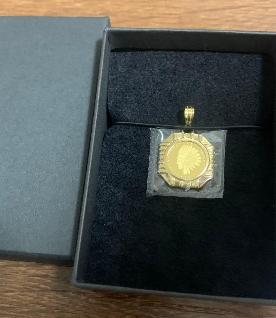 インディアンチャーム　ネックレス　ペンダントトップ　K24×K18