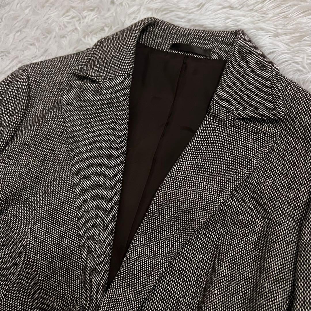 極美品✨大きいサイズ バーバリーロンドン ジャケット ツイード シルク 42 茶