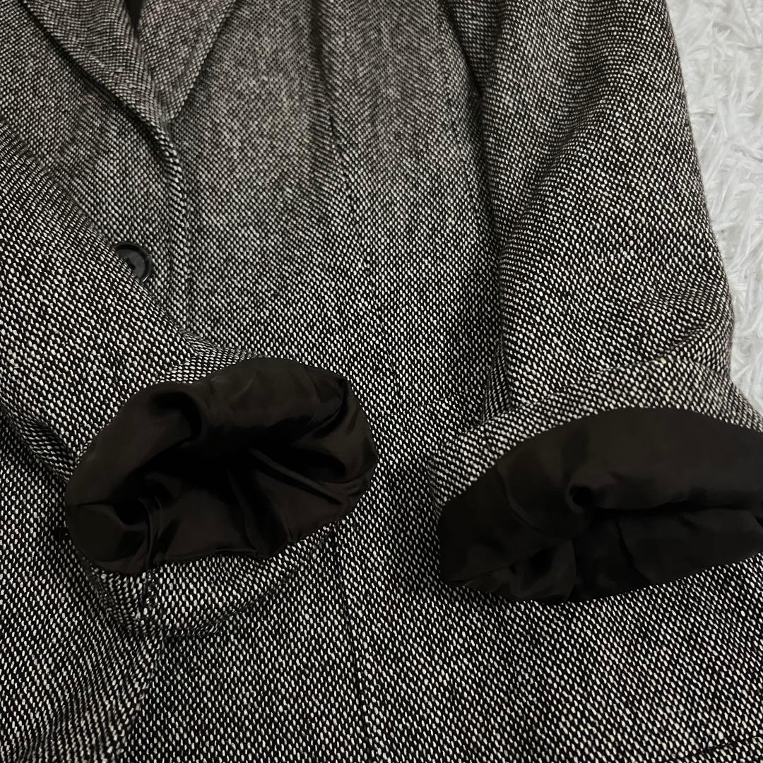 極美品✨大きいサイズ バーバリーロンドン ジャケット ツイード シルク 42 茶