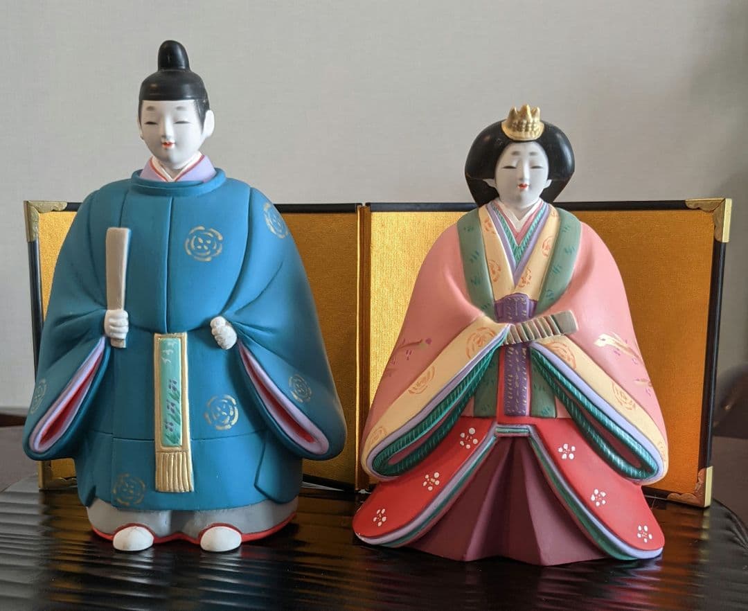 お雛様／アンティーク／陶製／立ち雛