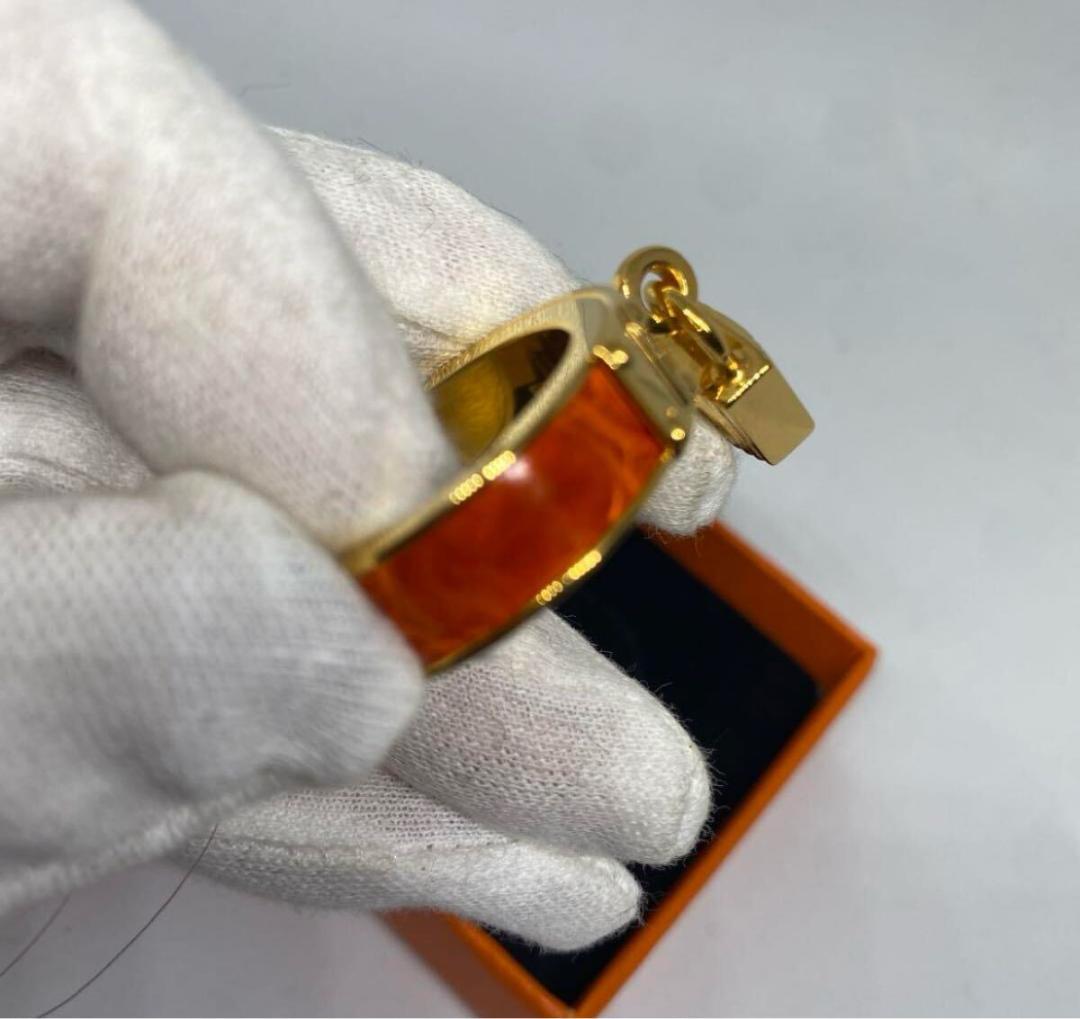 @エルメス　スカーフリング　ケリー　イエロー ゴールド 小物