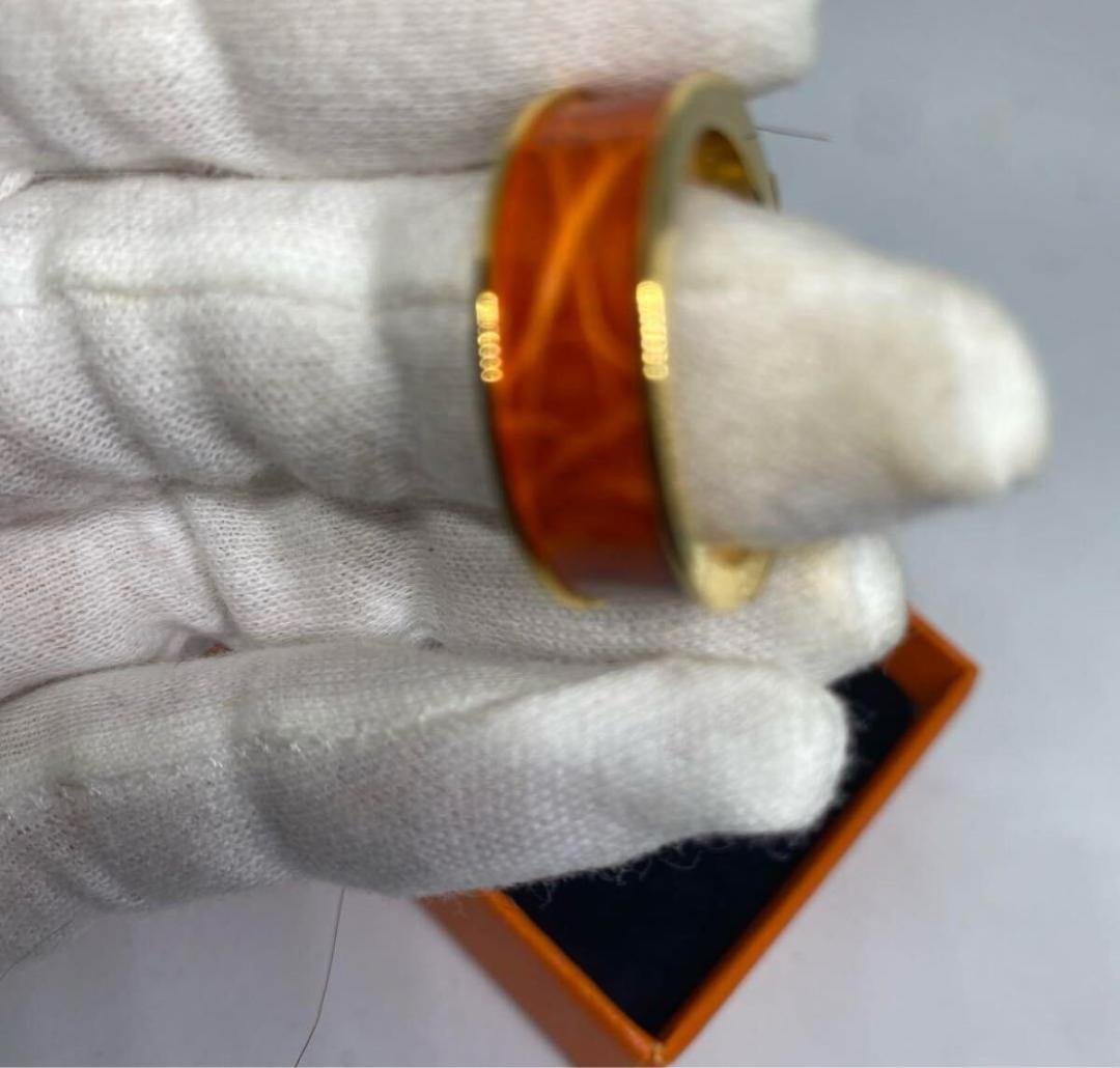 @エルメス　スカーフリング　ケリー　イエロー ゴールド 小物