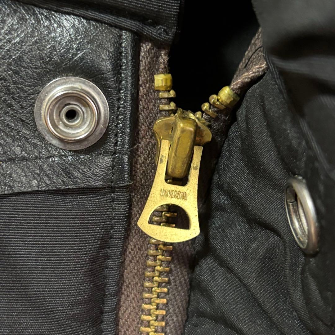 SUGAR CANE レザーダウンベスト Mサイズ ブラック