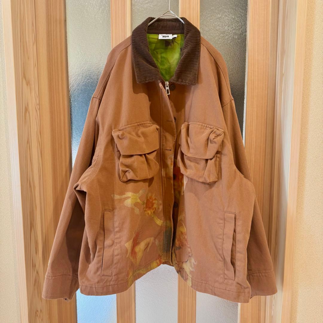 美品♡デシグアル　コリーナストラーダ　花　ブラウン　ジャケット　カバーオール