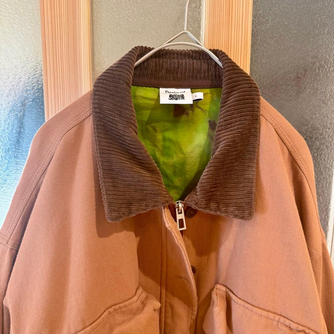 美品♡デシグアル　コリーナストラーダ　花　ブラウン　ジャケット　カバーオール