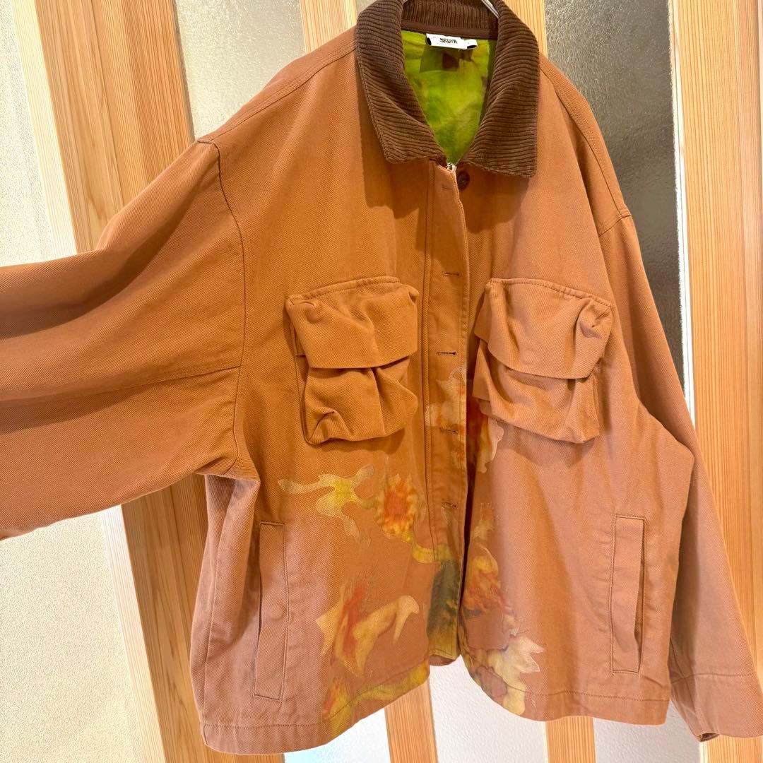 美品♡デシグアル　コリーナストラーダ　花　ブラウン　ジャケット　カバーオール