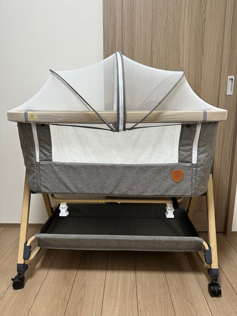 HZDMJベビーベット（持ち運び 折りたたみ)◆高さ６段階調節◆添い寝ベッド