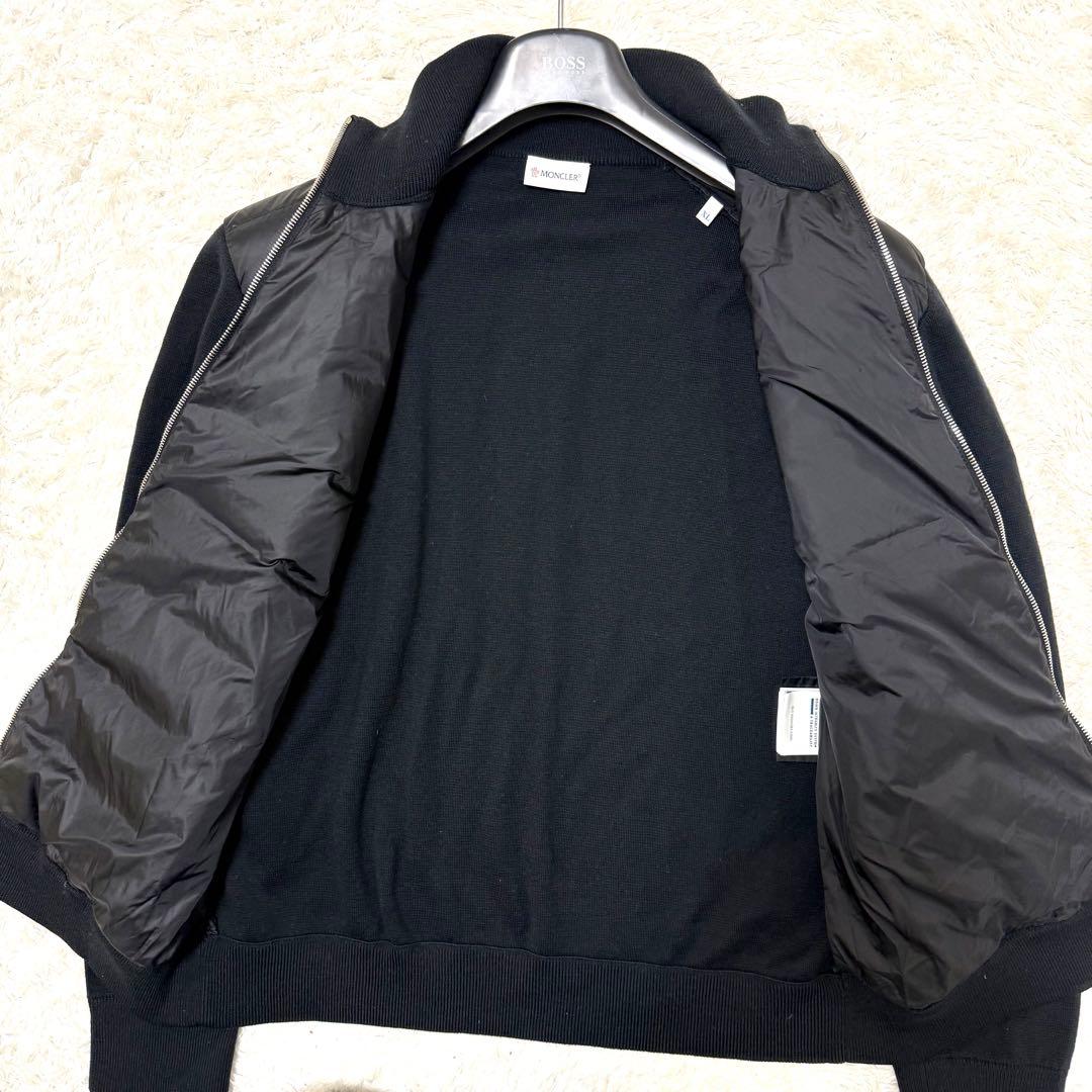 極美品 XL　モンクレール　ハイブリッドニット　ダウンジャケット　ブラック