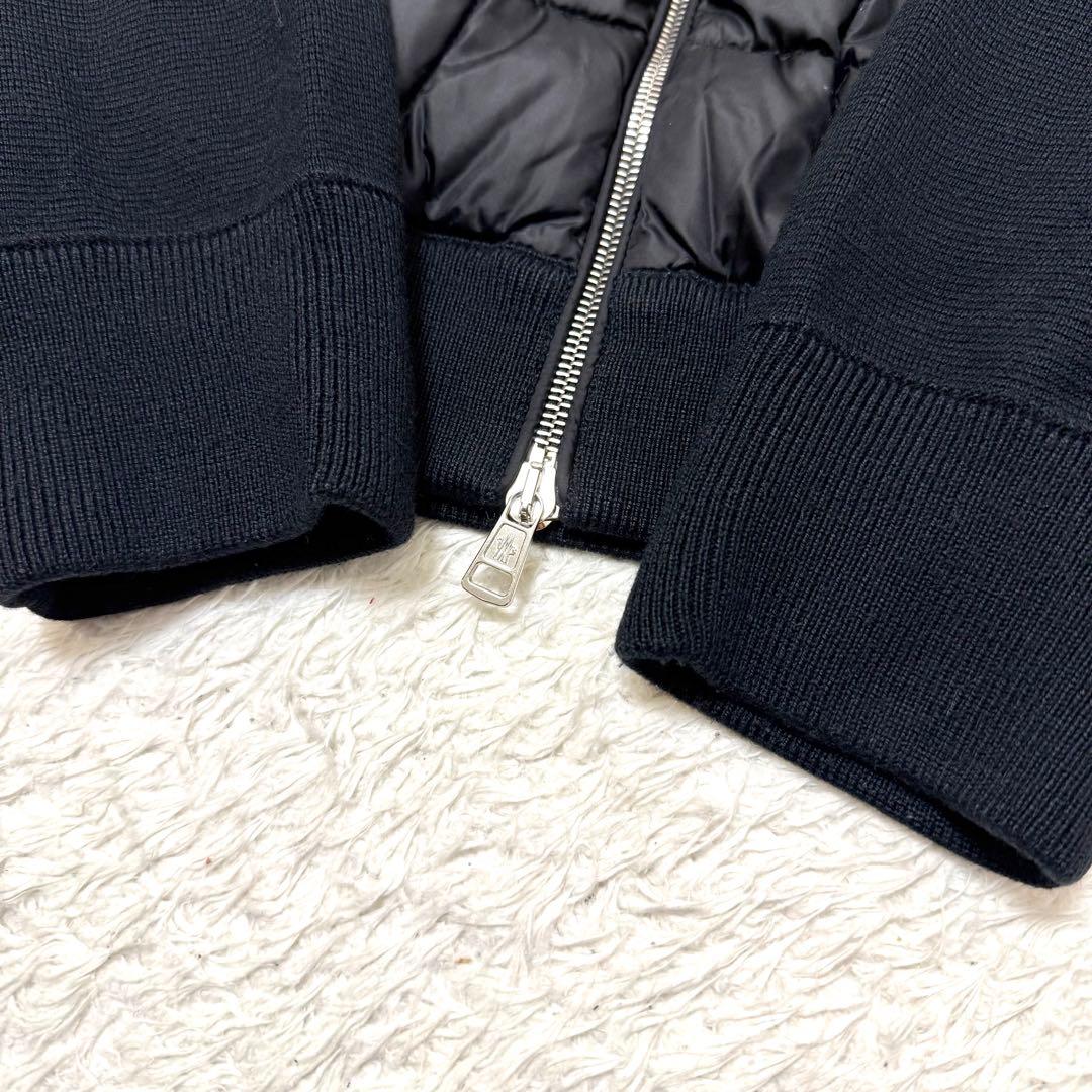 極美品 XL　モンクレール　ハイブリッドニット　ダウンジャケット　ブラック
