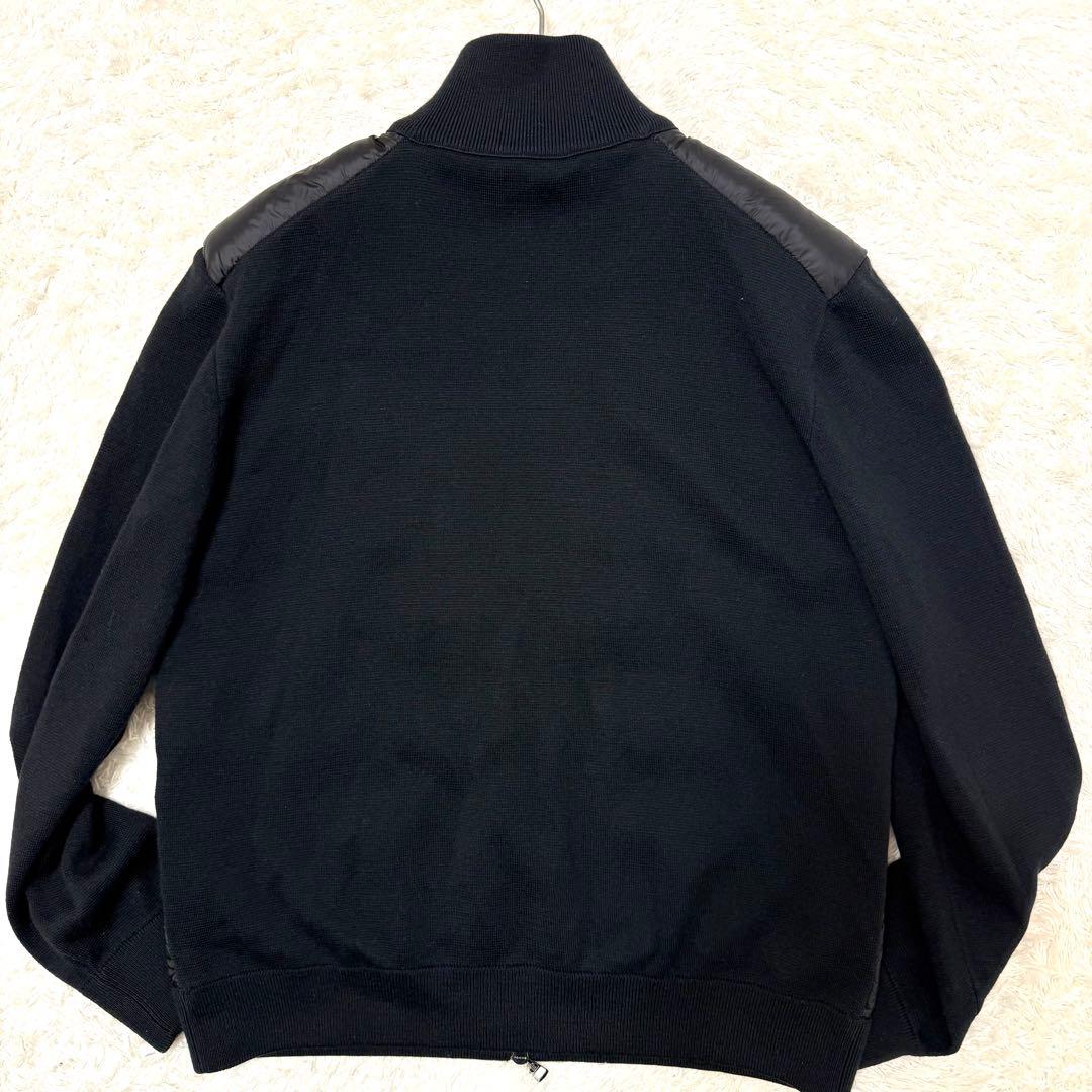 極美品 XL　モンクレール　ハイブリッドニット　ダウンジャケット　ブラック