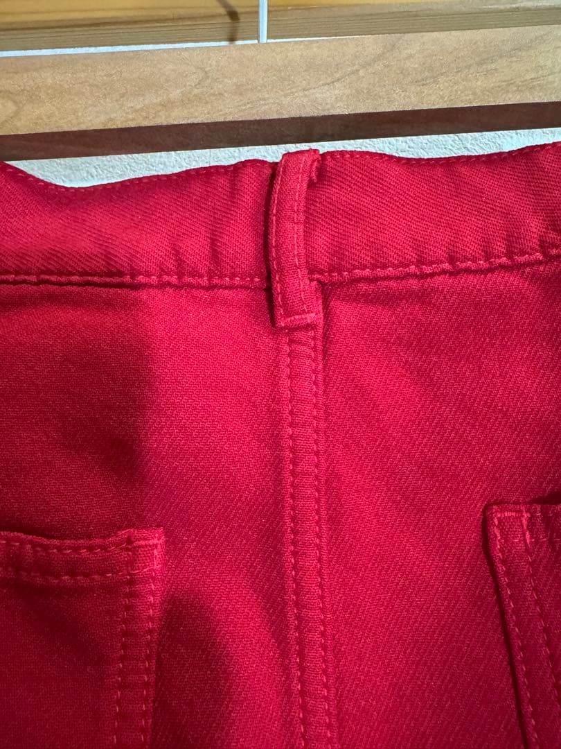 コムデギャルソンオムプリュス　赤 サルエルパンツ フロントボタン　Sサイズ