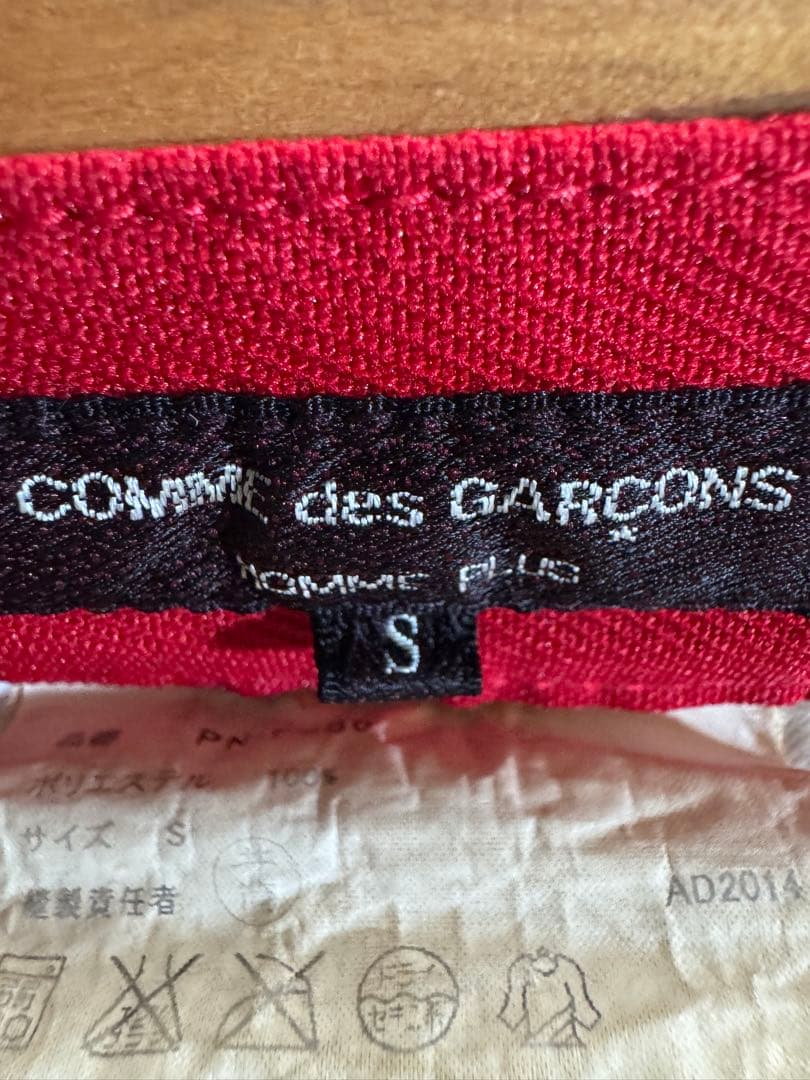 コムデギャルソンオムプリュス　赤 サルエルパンツ フロントボタン　Sサイズ