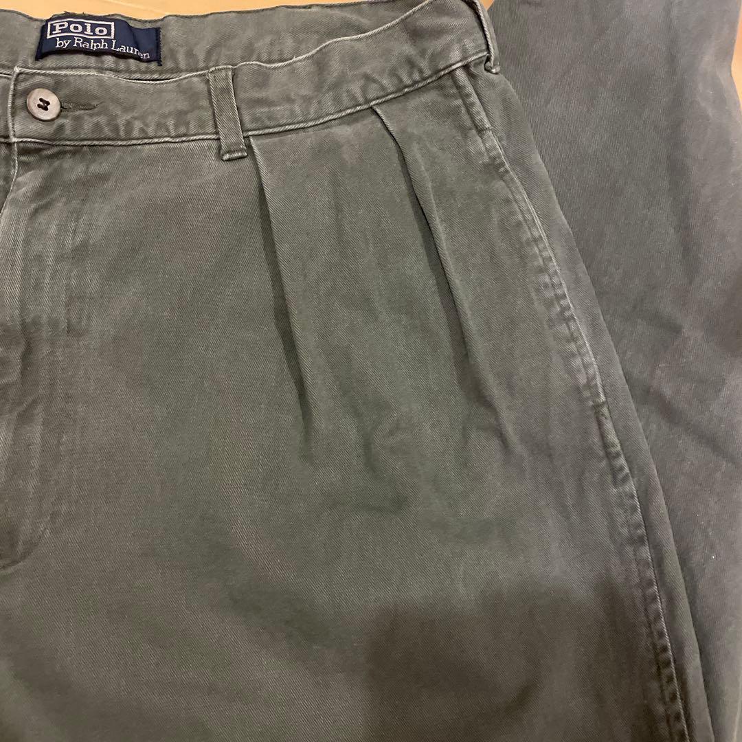 90sPolo Ralph Laurenラルフローレン　ポロチノ初期タグオリーブ