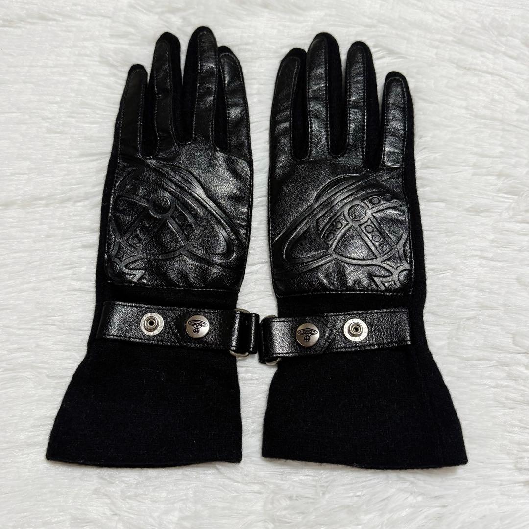 Vivienne Westwood レザー　手袋　オーブ　型押し