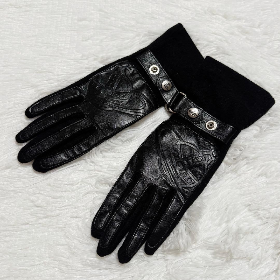 Vivienne Westwood レザー　手袋　オーブ　型押し