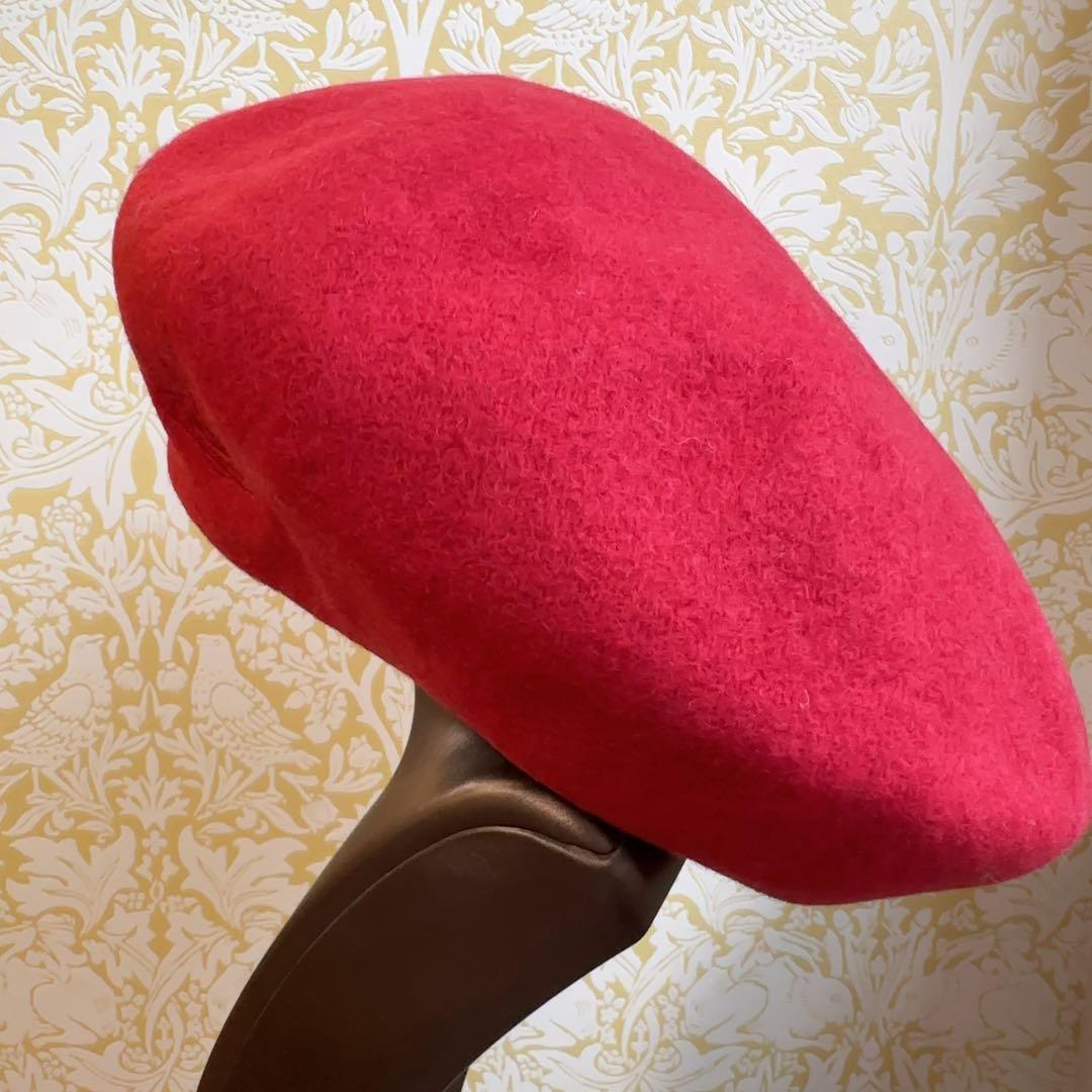 日本製ヴィヴィアンウエストウッド　ラインORB刺繍 バスクベレー　ガーネット