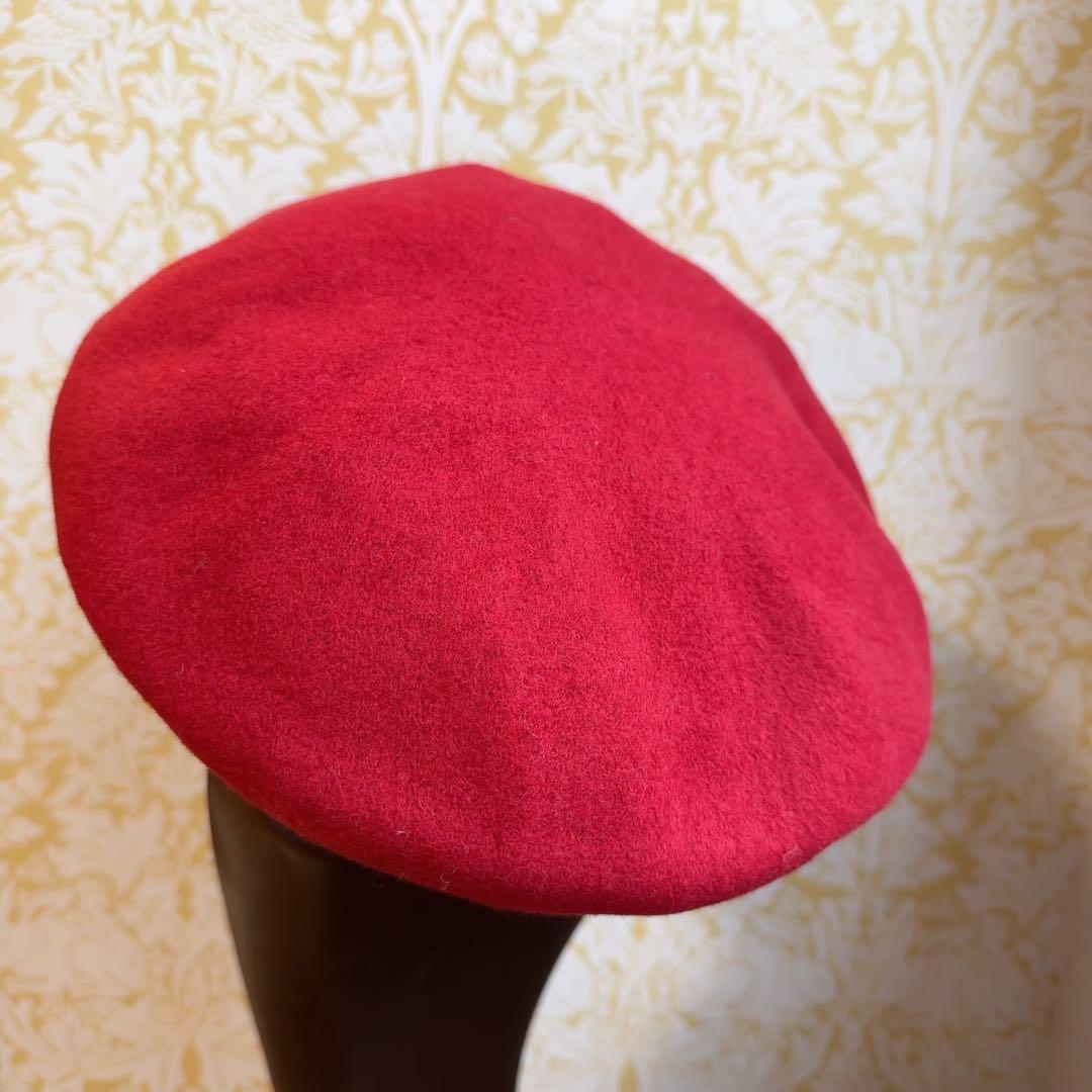 日本製ヴィヴィアンウエストウッド　ラインORB刺繍 バスクベレー　ガーネット