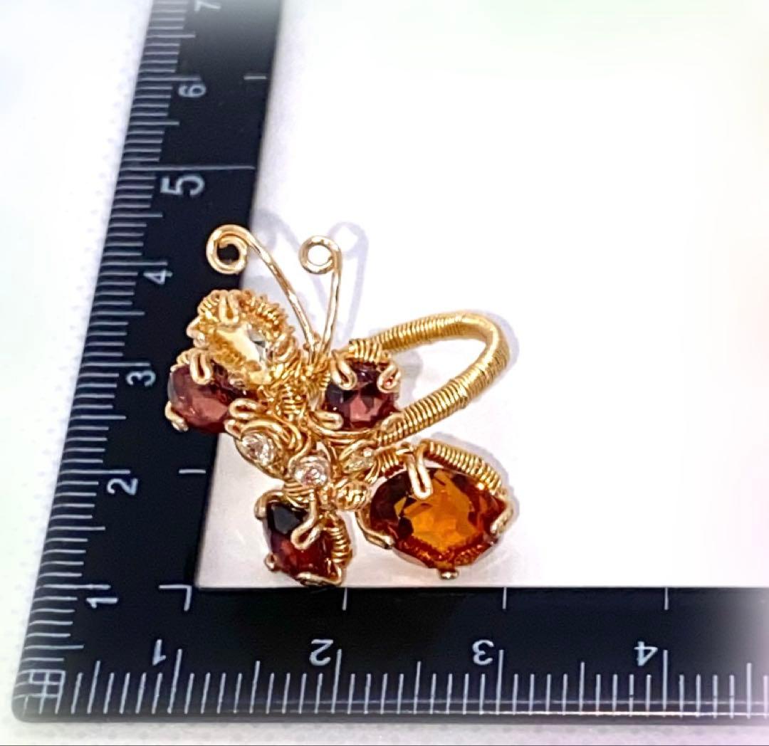 タラちゃん様2点専用ページです♪14kgf ワイヤーリング ガーネットトパーズ