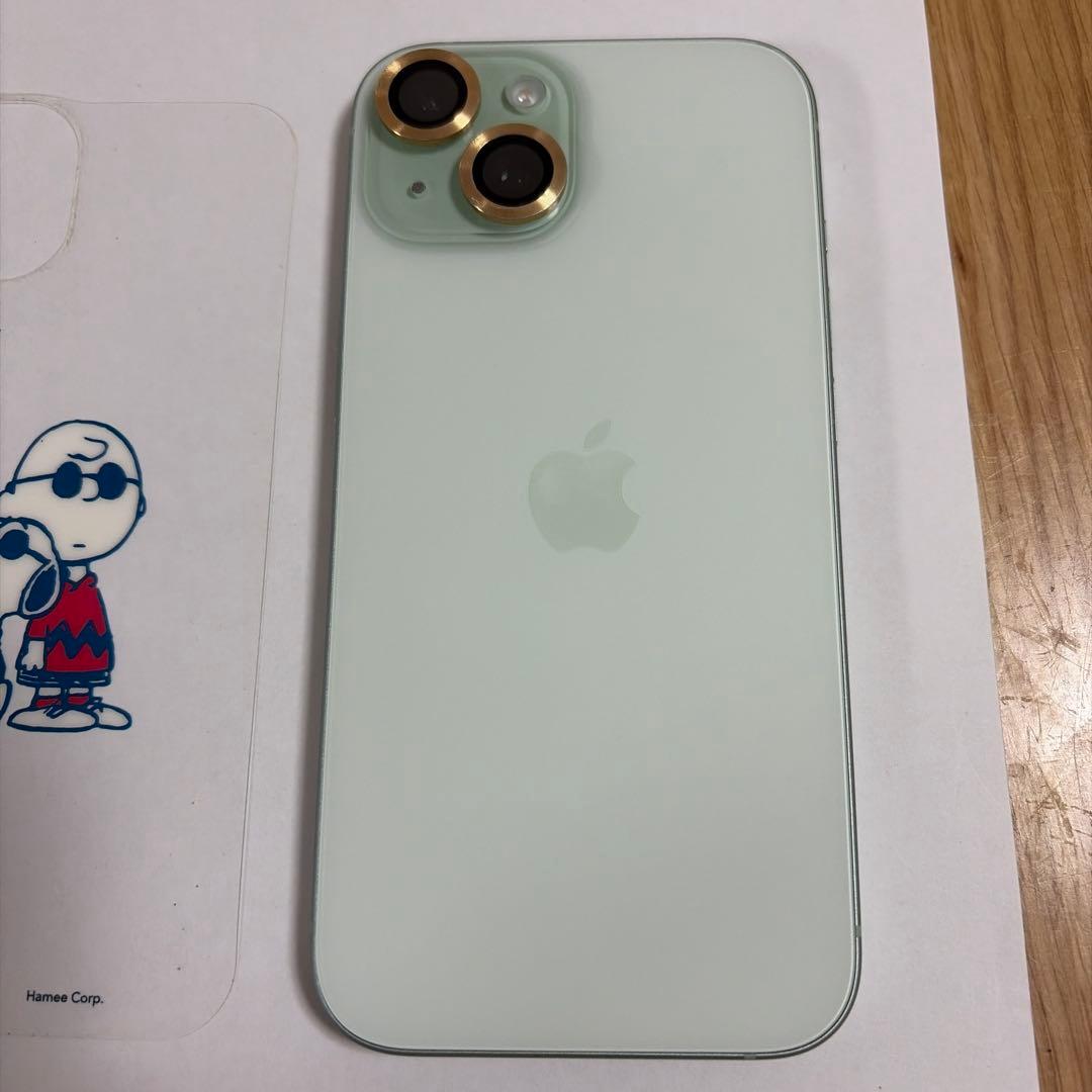 iPhone 15 グリーン iFaceケース付