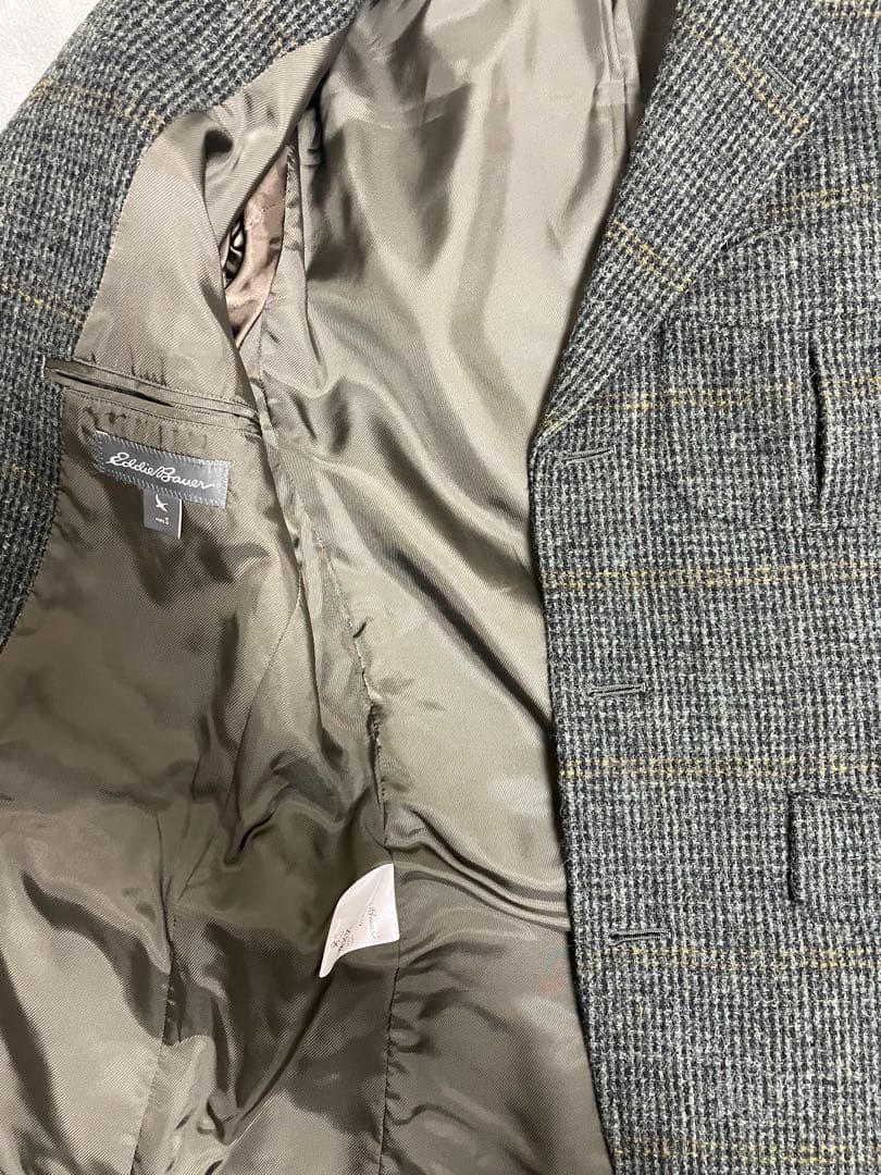 エディバウアー&ハリスツイード チェック柄ジャケット Sサイズ