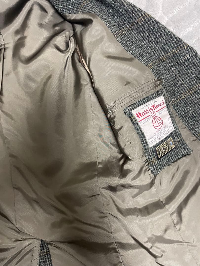 エディバウアー&ハリスツイード チェック柄ジャケット Sサイズ