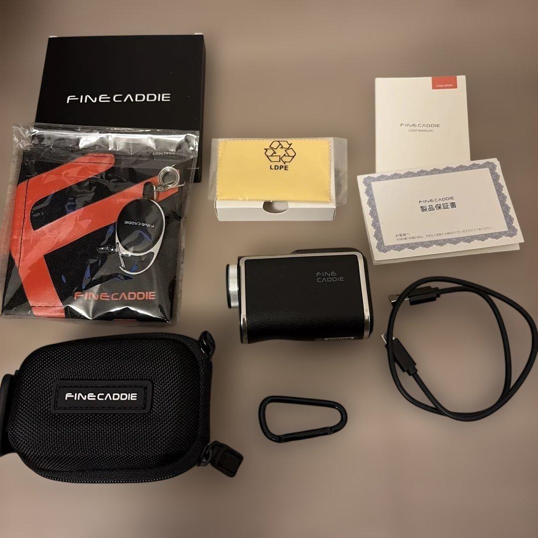 【美品】J5 REDブラック ゴルフレーザー距離計 非売品高級タオル付き