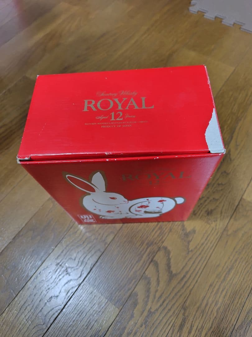 【未開栓】干支 卯 ウサギ型 陶器 古酒 ウィスキー サントリー ロイヤル12◇