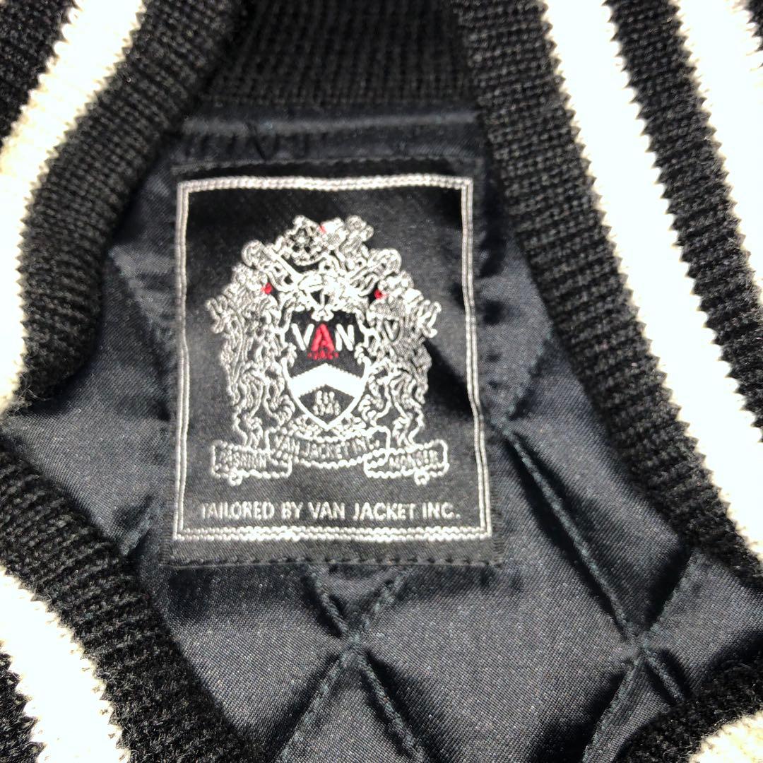 は*ち様 VAN JACレザー切替スタジャン黒試着程度