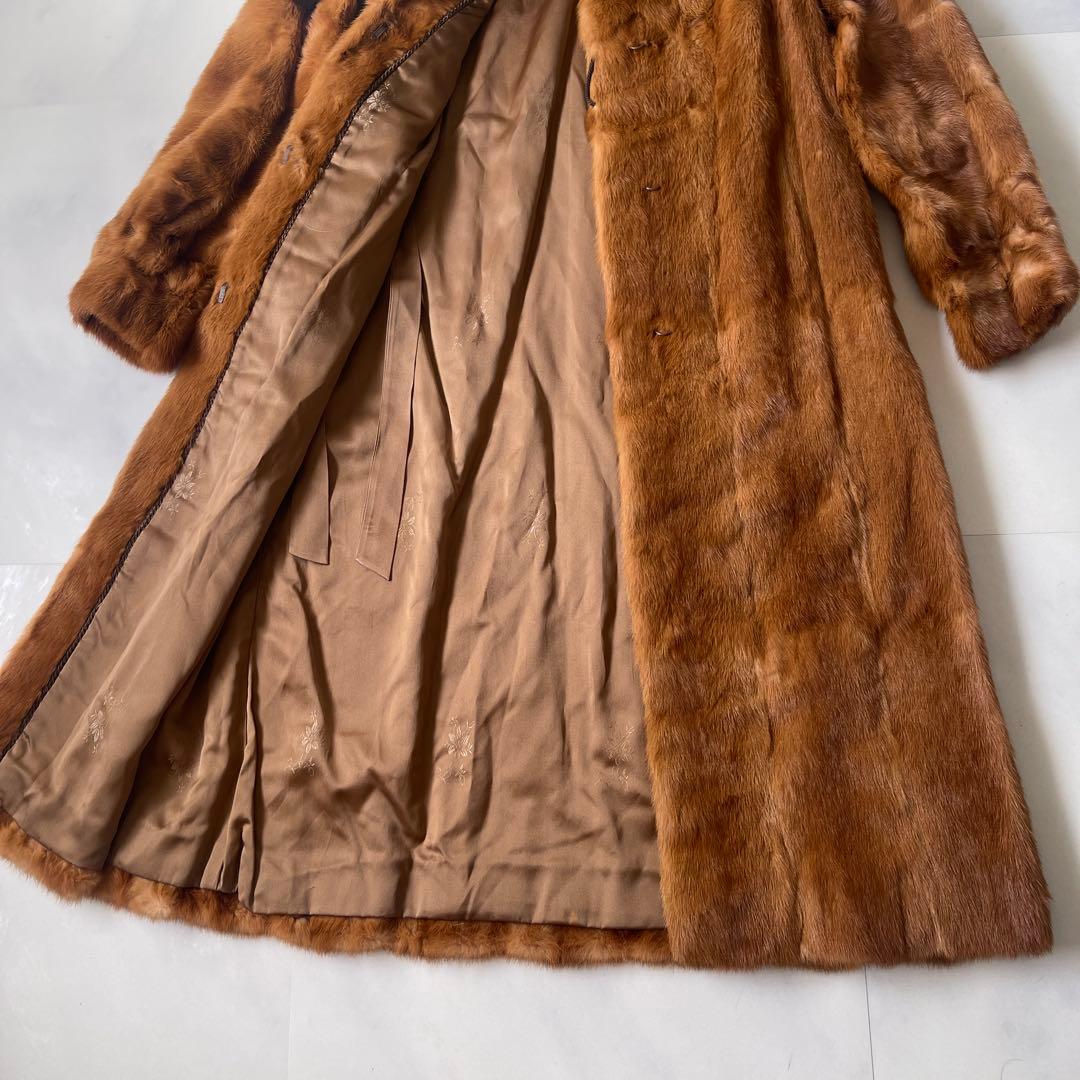 極美品✨ エンバ EMBA 最高級 ミン クファー ロングコート デミバフ 9号