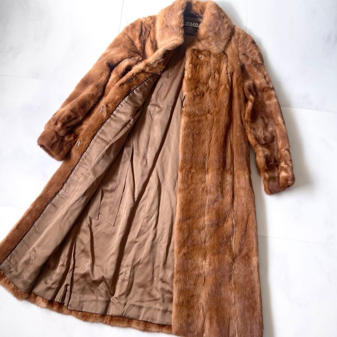 極美品✨ エンバ EMBA 最高級 ミン クファー ロングコート デミバフ 9号