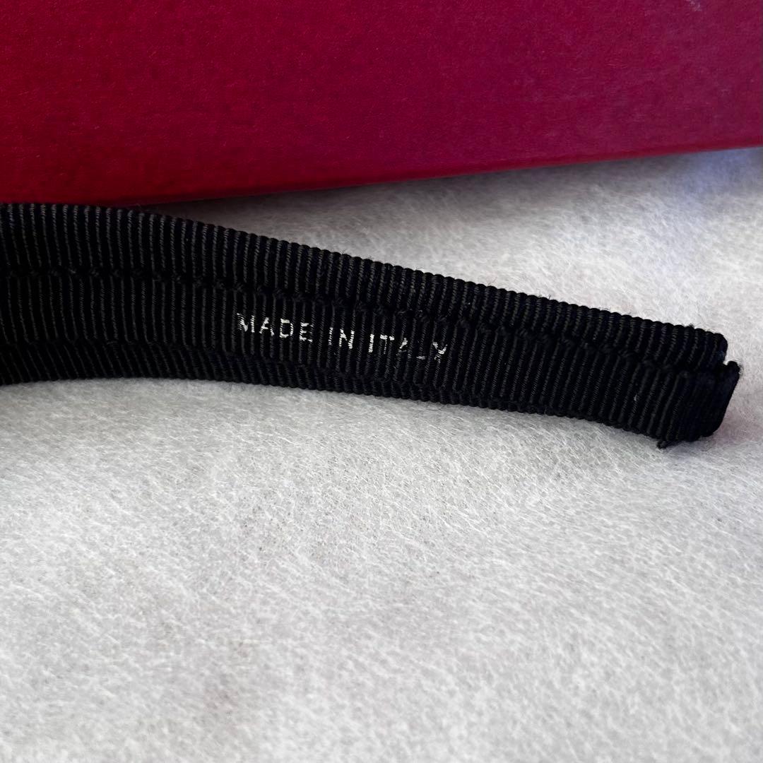 早いもの勝ち！箱付☆フェラガモ ブラック ビジュー ラインストーン カチューシャ