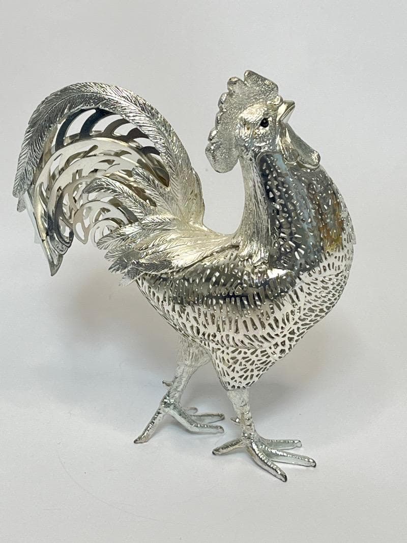 クリストフル リュミエール コレクション 雄鶏 ニワトリ シルバー フィギュリン