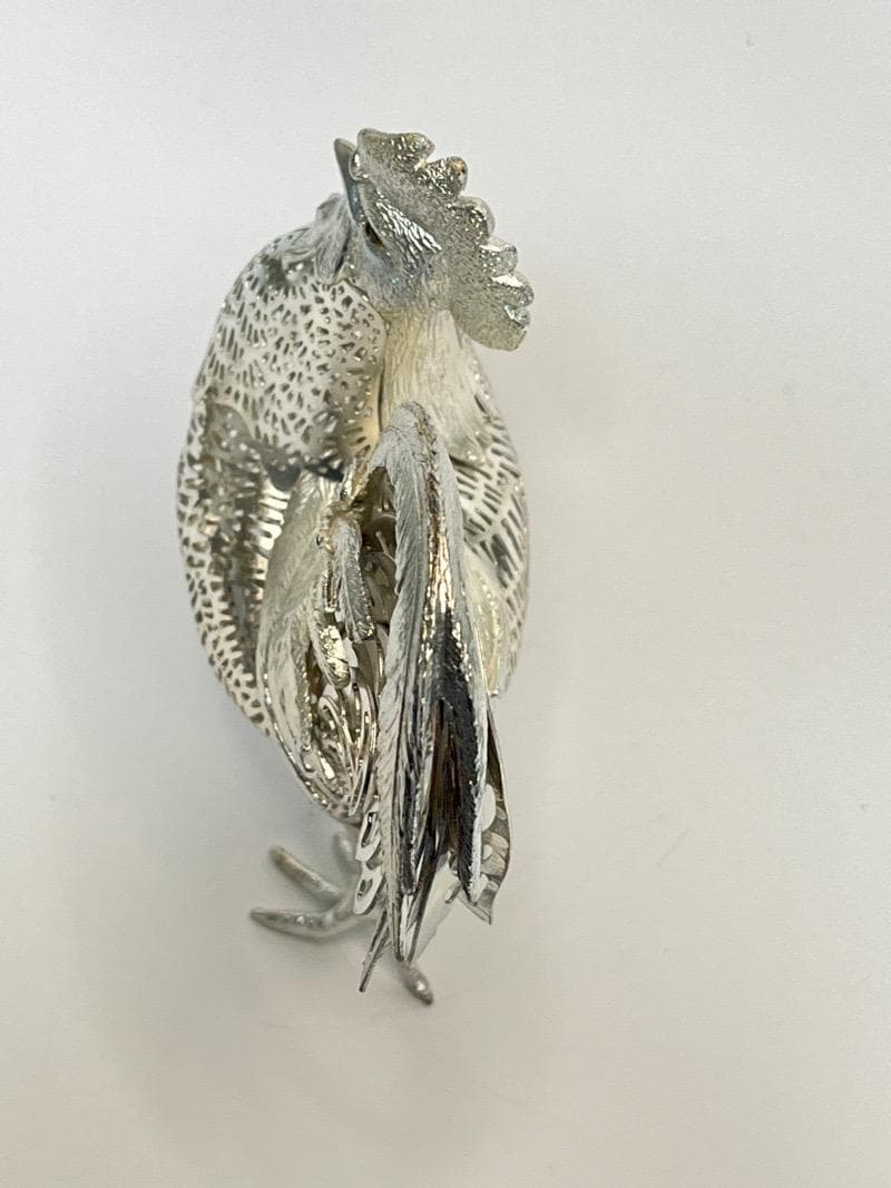 クリストフル リュミエール コレクション 雄鶏 ニワトリ シルバー フィギュリン